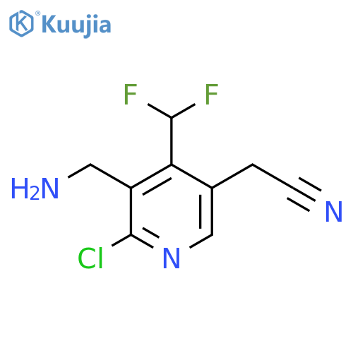 3-(Aminomethyl)-2-chloro-4-(difluoromethyl)pyridine-5-acetonitrile structure