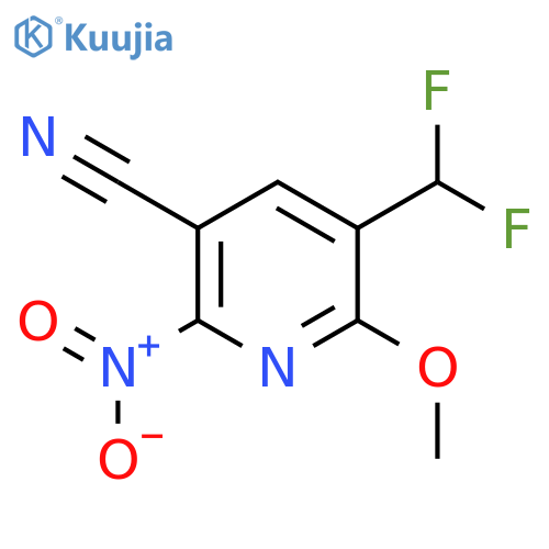 3-Cyano-5-(difluoromethyl)-6-methoxy-2-nitropyridine structure