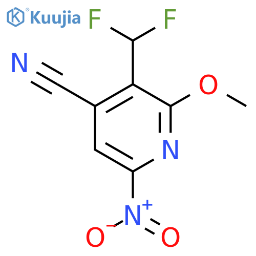 4-Cyano-3-(difluoromethyl)-2-methoxy-6-nitropyridine structure