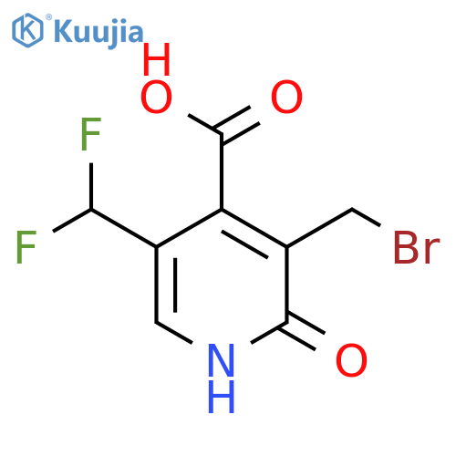 3-(Bromomethyl)-5-(difluoromethyl)-2-hydroxypyridine-4-carboxylic acid structure