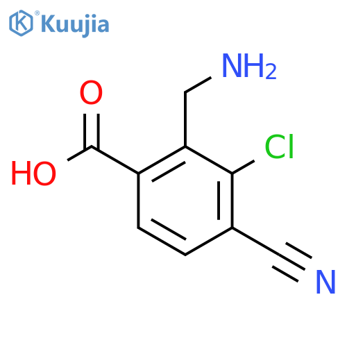 2-Aminomethyl-3-chloro-4-cyanobenzoic acid structure