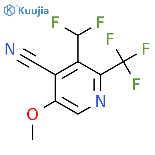 4-Cyano-3-(difluoromethyl)-5-methoxy-2-(trifluoromethyl)pyridine structure