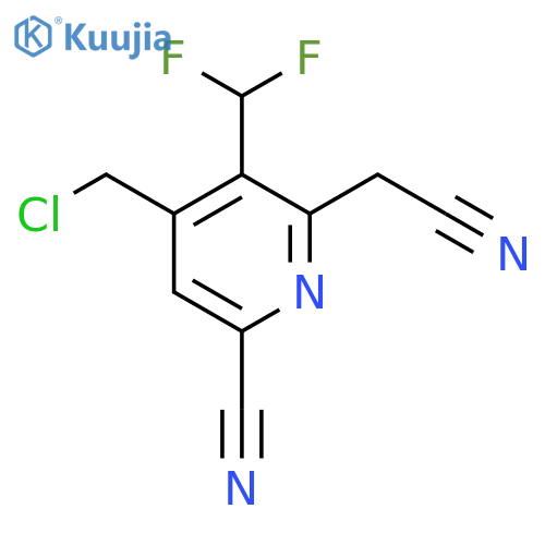 4-(Chloromethyl)-6-cyano-3-(difluoromethyl)pyridine-2-acetonitrile structure