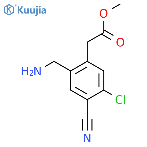 Methyl 2-aminomethyl-5-chloro-4-cyanophenylacetate structure