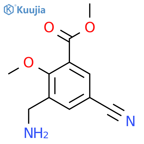 Methyl 3-aminomethyl-5-cyano-2-methoxybenzoate structure