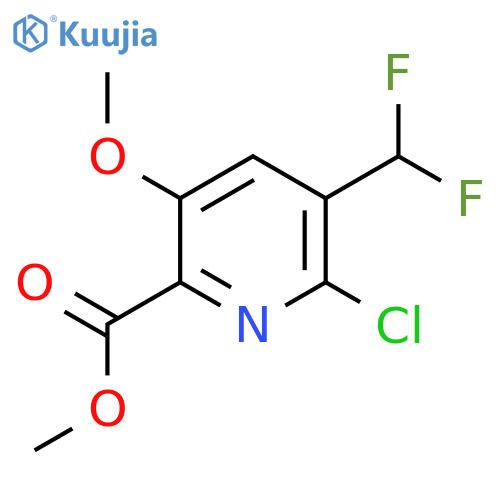 Methyl 2-chloro-3-(difluoromethyl)-5-methoxypyridine-6-carboxylate structure