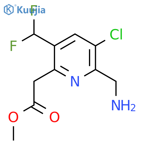 Methyl 2-(aminomethyl)-3-chloro-5-(difluoromethyl)pyridine-6-acetate structure