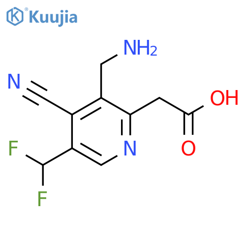 3-(Aminomethyl)-4-cyano-5-(difluoromethyl)pyridine-2-acetic acid structure