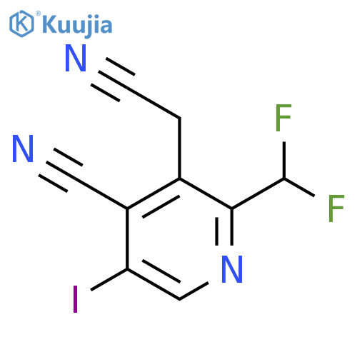 4-Cyano-2-(difluoromethyl)-5-iodopyridine-3-acetonitrile structure