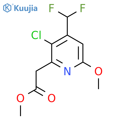 Methyl 3-chloro-4-(difluoromethyl)-6-methoxypyridine-2-acetate structure