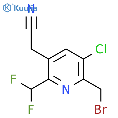 2-(Bromomethyl)-3-chloro-6-(difluoromethyl)pyridine-5-acetonitrile structure