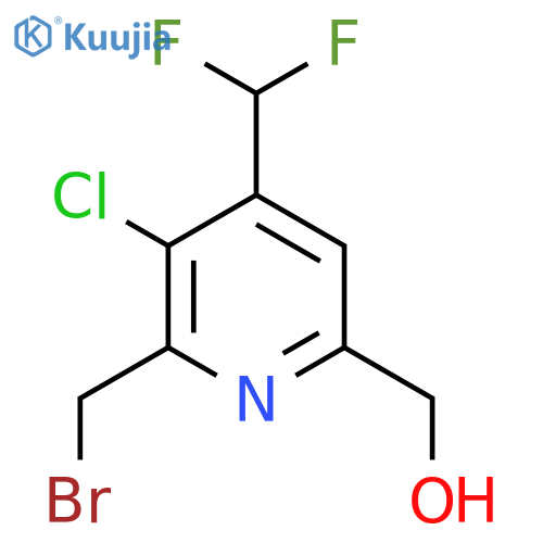 2-(Bromomethyl)-3-chloro-4-(difluoromethyl)pyridine-6-methanol structure