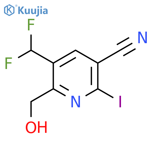 3-Cyano-5-(difluoromethyl)-2-iodopyridine-6-methanol structure