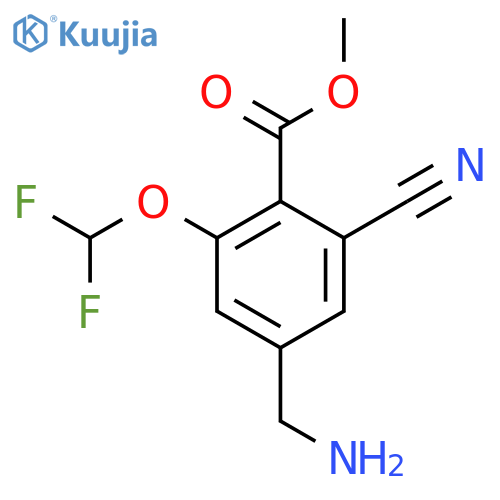 Methyl 4-aminomethyl-2-cyano-6-(difluoromethoxy)benzoate structure