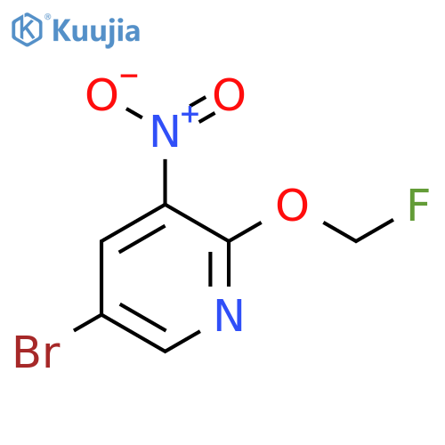 5-Bromo-2-fluoromethoxy-3-nitropyridine structure