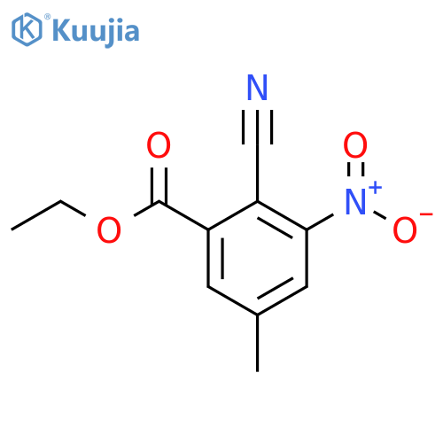 Ethyl 2-cyano-5-methyl-3-nitrobenzoate structure