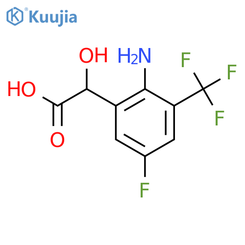 2-Amino-5-fluoro-3-(trifluoromethyl)mandelic acid structure