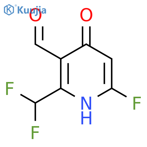 2-(Difluoromethyl)-6-fluoro-4-hydroxypyridine-3-carboxaldehyde structure