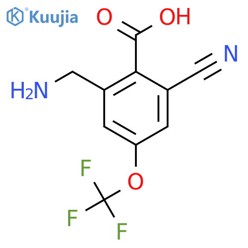 2-Aminomethyl-6-cyano-4-(trifluoromethoxy)benzoic acid structure