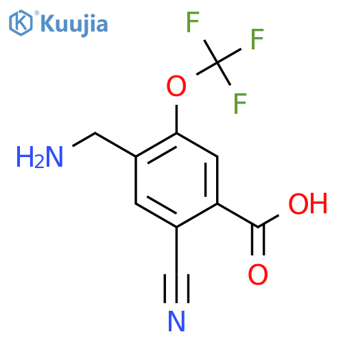 4-Aminomethyl-2-cyano-5-(trifluoromethoxy)benzoic acid structure