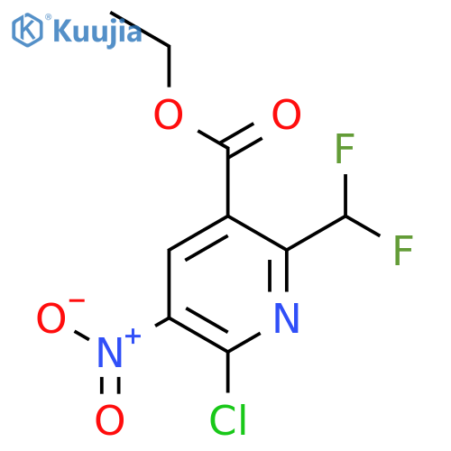 Ethyl 2-chloro-6-(difluoromethyl)-3-nitropyridine-5-carboxylate structure