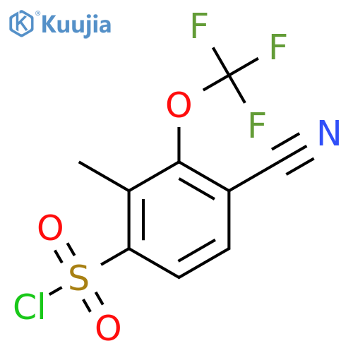 4-Cyano-2-methyl-3-(trifluoromethoxy)benzenesulfonyl chloride structure