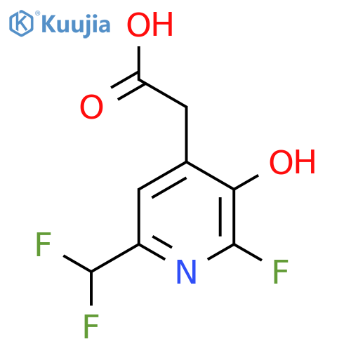6-(Difluoromethyl)-2-fluoro-3-hydroxypyridine-4-acetic acid structure