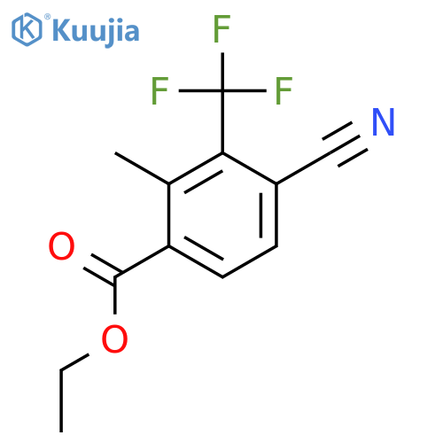 Ethyl 4-cyano-2-methyl-3-(trifluoromethyl)benzoate structure