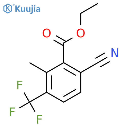 Ethyl 6-cyano-2-methyl-3-(trifluoromethyl)benzoate structure