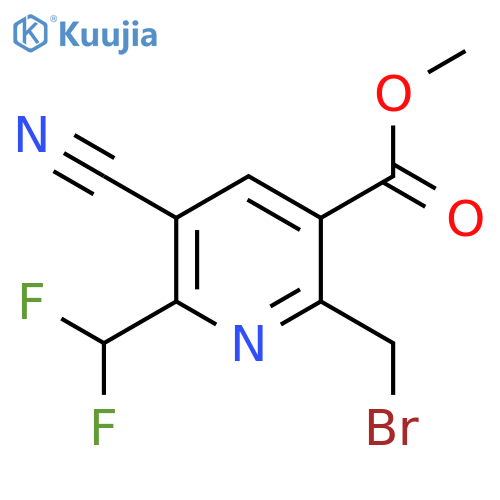 Methyl 2-(bromomethyl)-5-cyano-6-(difluoromethyl)pyridine-3-carboxylate structure