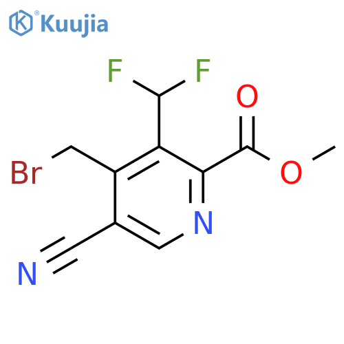 Methyl 4-(bromomethyl)-5-cyano-3-(difluoromethyl)pyridine-2-carboxylate structure