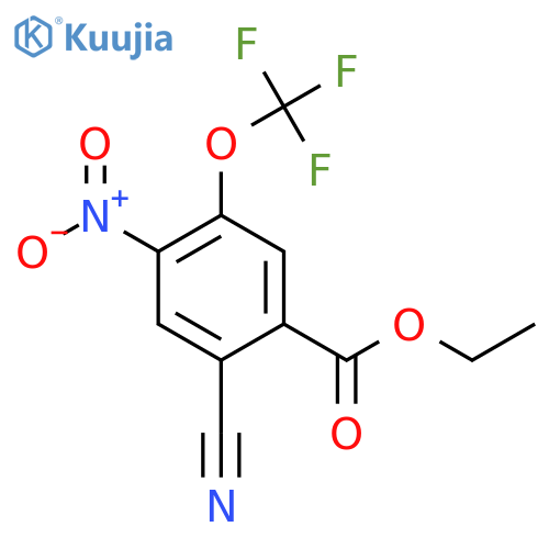 Ethyl 2-cyano-4-nitro-5-(trifluoromethoxy)benzoate structure