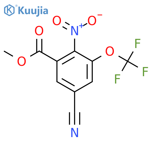 Methyl 5-cyano-2-nitro-3-(trifluoromethoxy)benzoate structure