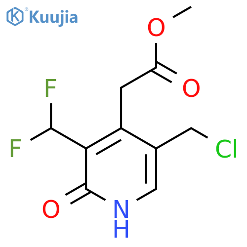 Methyl 5-(chloromethyl)-3-(difluoromethyl)-2-hydroxypyridine-4-acetate structure
