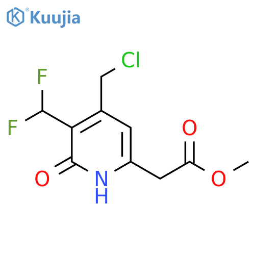 Methyl 4-(chloromethyl)-3-(difluoromethyl)-2-hydroxypyridine-6-acetate structure