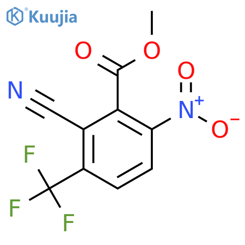 Methyl 2-cyano-6-nitro-3-(trifluoromethyl)benzoate structure