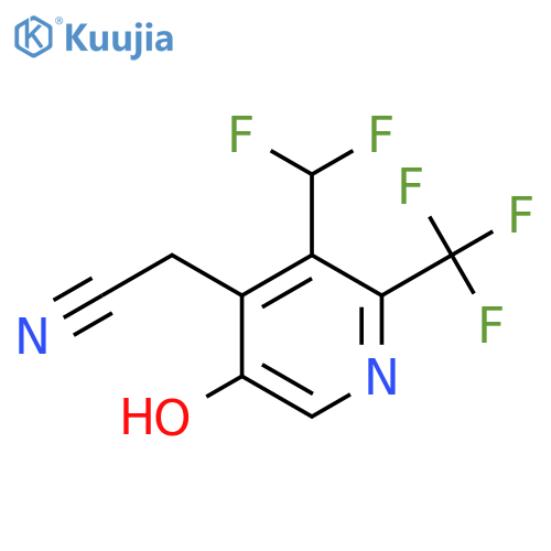 3-(Difluoromethyl)-5-hydroxy-2-(trifluoromethyl)pyridine-4-acetonitrile structure