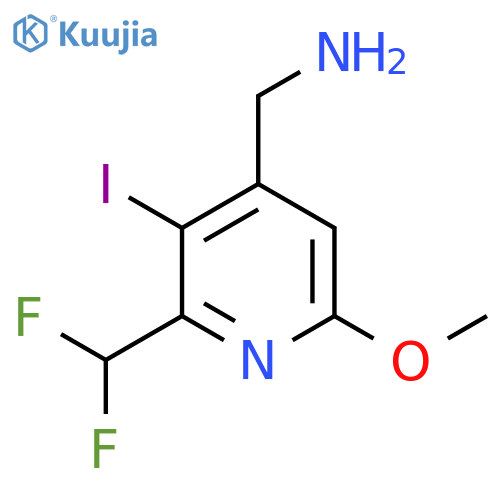 4-(Aminomethyl)-2-(difluoromethyl)-3-iodo-6-methoxypyridine structure