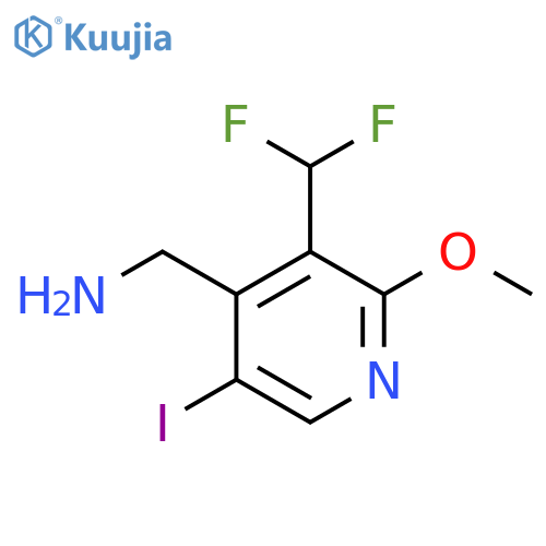 4-(Aminomethyl)-3-(difluoromethyl)-5-iodo-2-methoxypyridine structure
