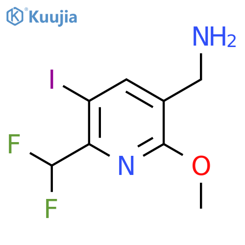 5-(Aminomethyl)-2-(difluoromethyl)-3-iodo-6-methoxypyridine structure