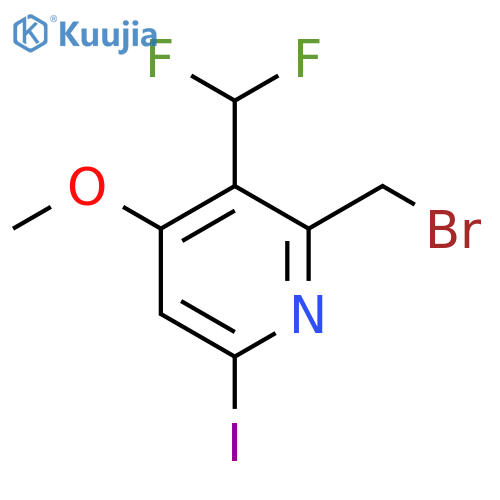 2-(Bromomethyl)-3-(difluoromethyl)-6-iodo-4-methoxypyridine structure