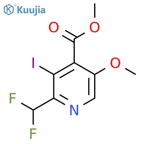 Methyl 2-(difluoromethyl)-3-iodo-5-methoxypyridine-4-carboxylate structure