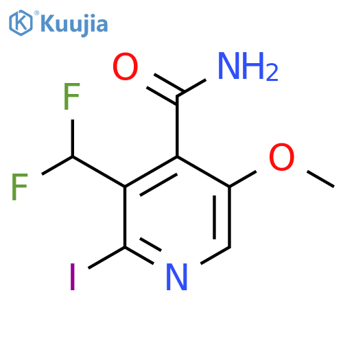 3-(Difluoromethyl)-2-iodo-5-methoxypyridine-4-carboxamide structure