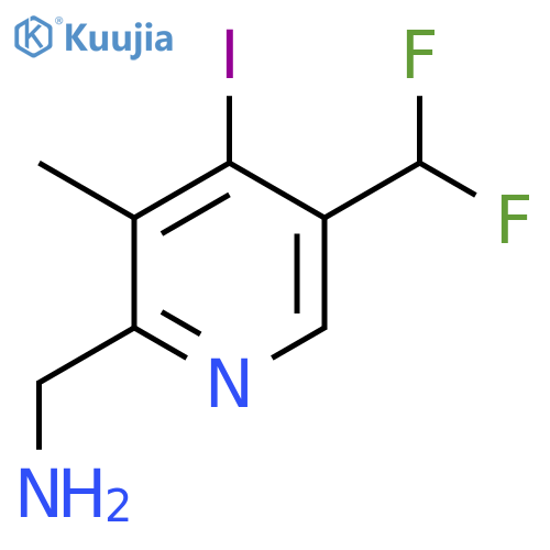 2-(Aminomethyl)-5-(difluoromethyl)-4-iodo-3-methylpyridine structure