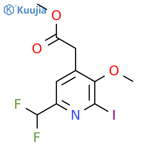 Methyl 6-(difluoromethyl)-2-iodo-3-methoxypyridine-4-acetate structure