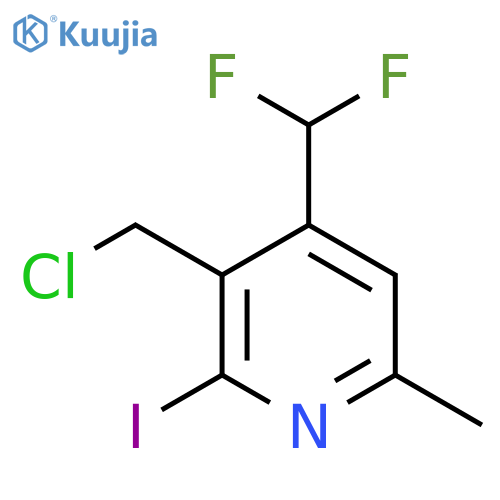 3-(Chloromethyl)-4-(difluoromethyl)-2-iodo-6-methylpyridine structure