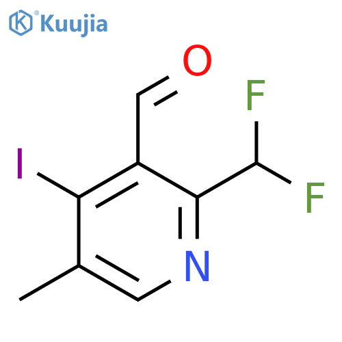 2-(Difluoromethyl)-4-iodo-5-methylpyridine-3-carboxaldehyde structure