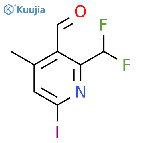 2-(Difluoromethyl)-6-iodo-4-methylpyridine-3-carboxaldehyde structure