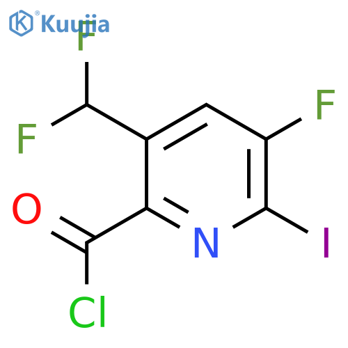 3-(Difluoromethyl)-5-fluoro-6-iodopyridine-2-carbonyl chloride structure