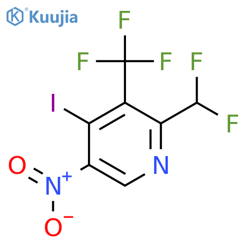 2-(Difluoromethyl)-4-iodo-5-nitro-3-(trifluoromethyl)pyridine structure